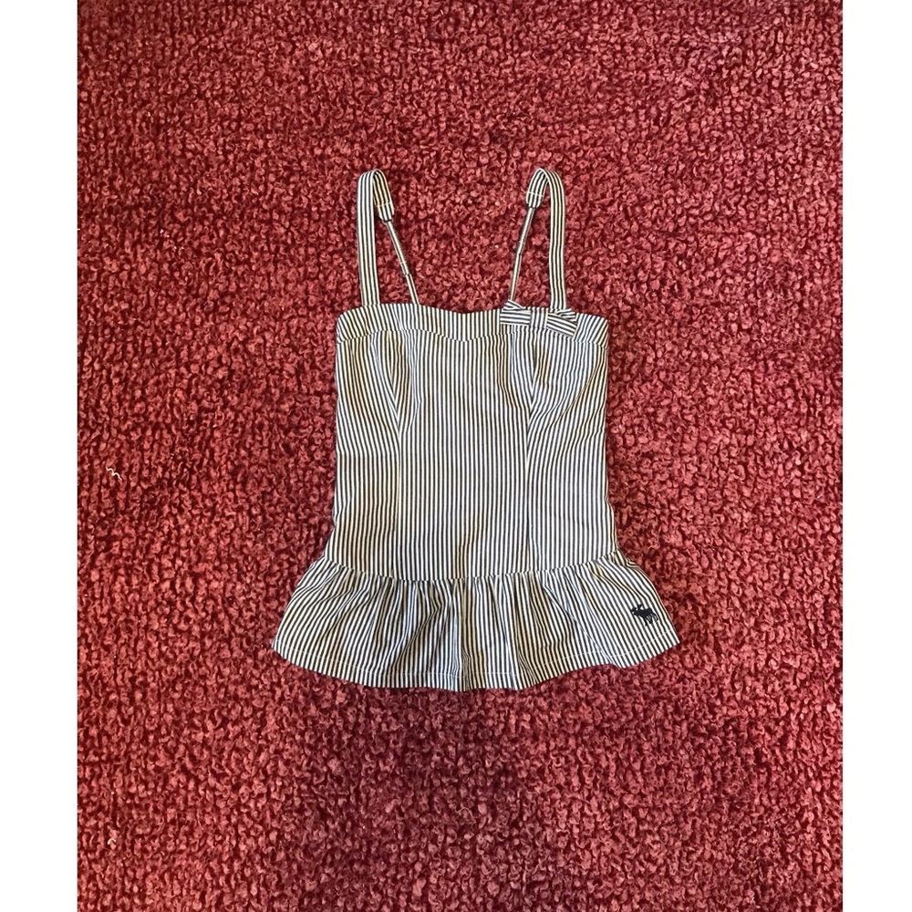 Abercrombie & Fitch S Striped Top with Bow